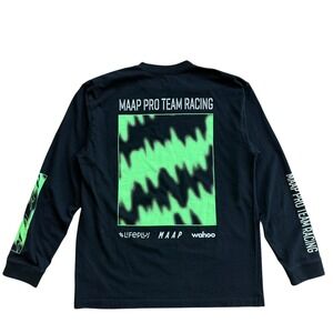 MAAP Pro Team Racing Long Sleeve Tee Black Men's Medium Cycling Athletic